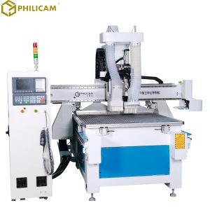 ATC CNC con máquina de perforación de madera